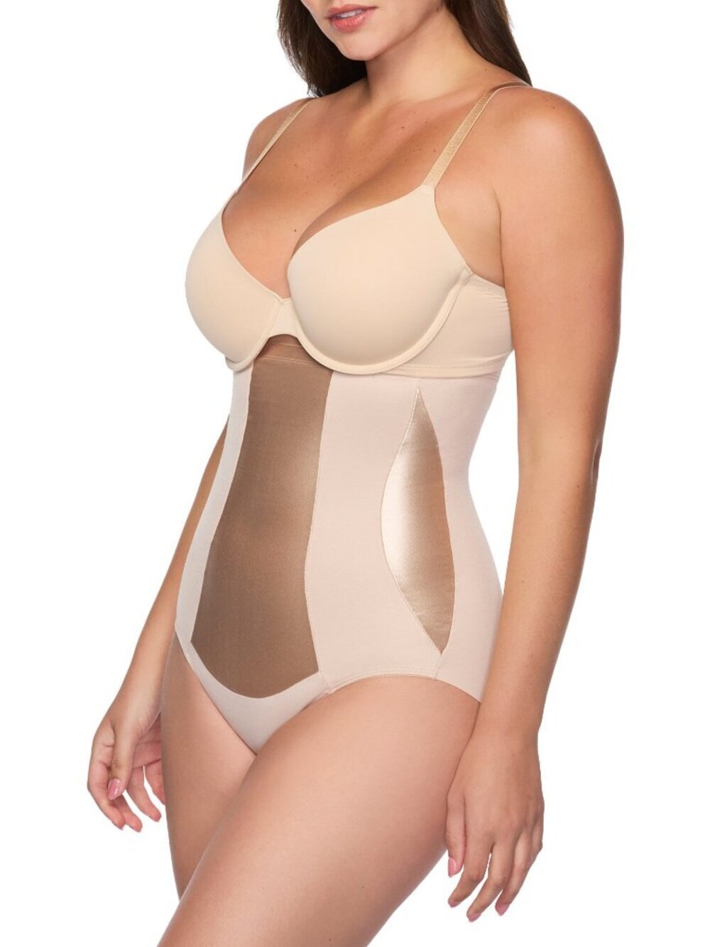 Cupid Intimates Extra Firm High-Waist Shaping Brief - Beige